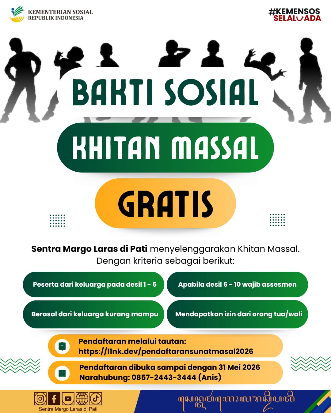Foto: BAKTI SOSIAL DAN KHITANAN MASSAL GRATIS DINSOS KABUPATEN LAMONGAN