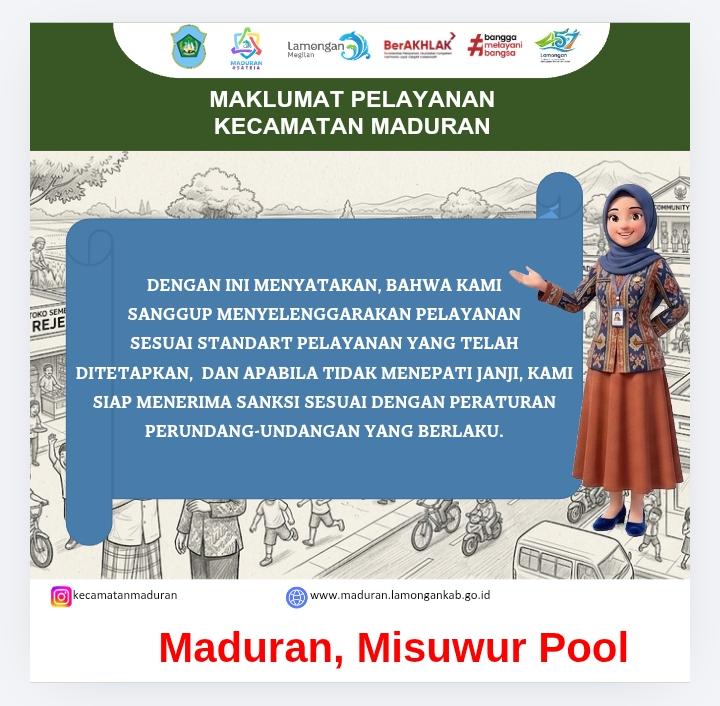 Foto: MAKLUMAT PELAYANAN KECAMATAN MADURAN