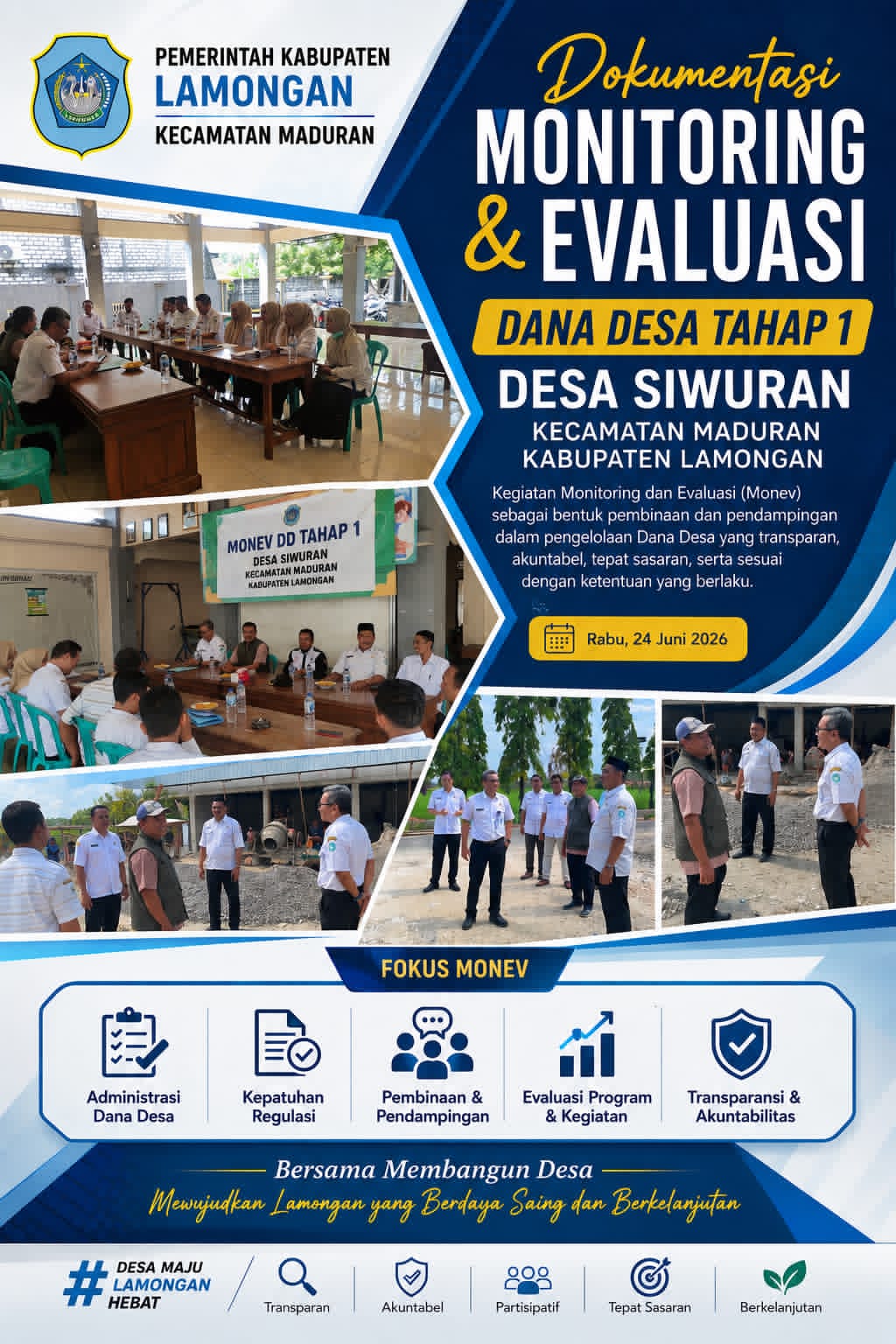 Foto: MONEV DD TAHAP 1 DESA SIWURAN KECAMATAN MADURAN
