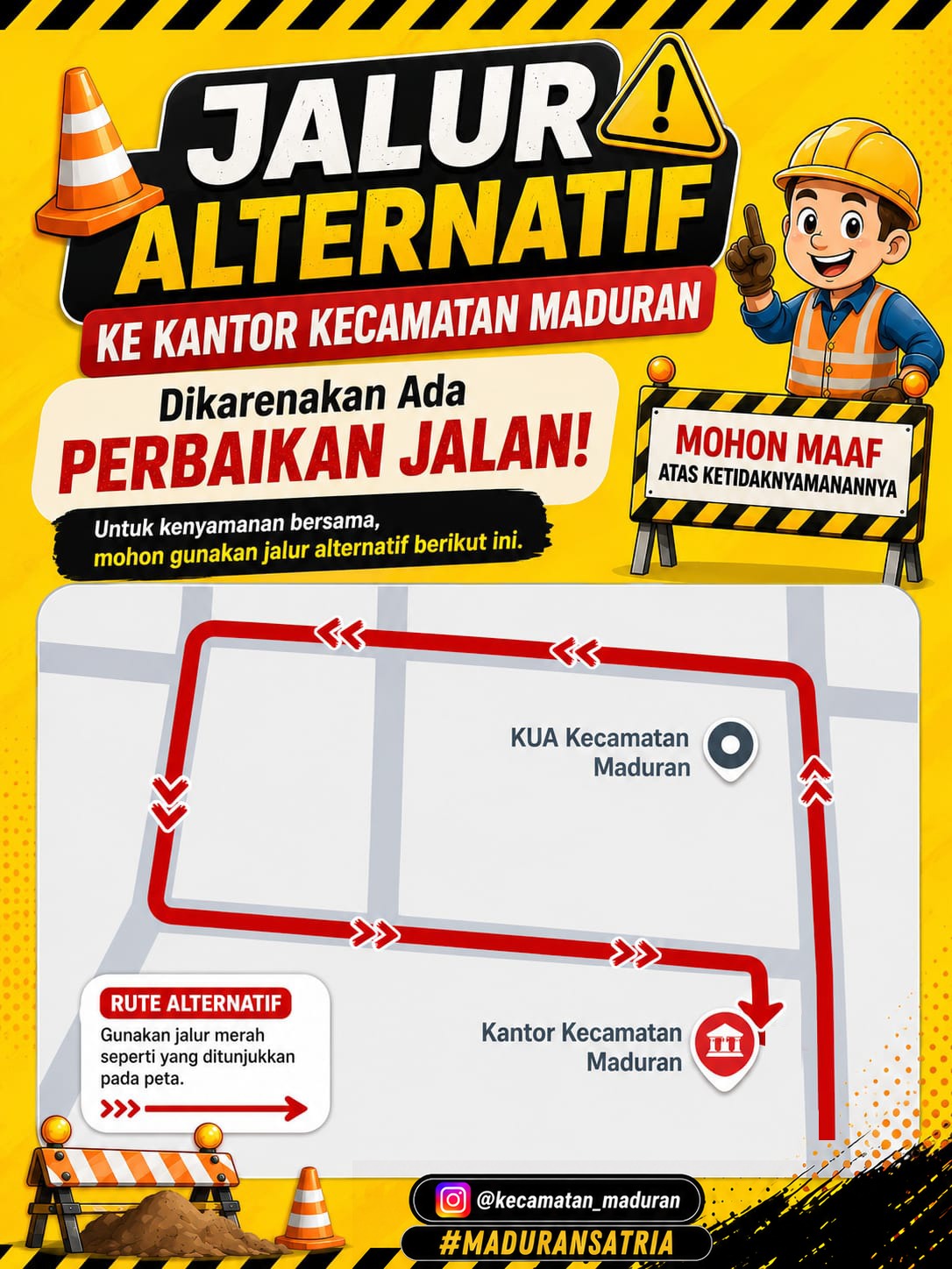 Foto: JALUR JALAN MENUJU KECAMATAN MADURAN 8-12 JUNI 2026