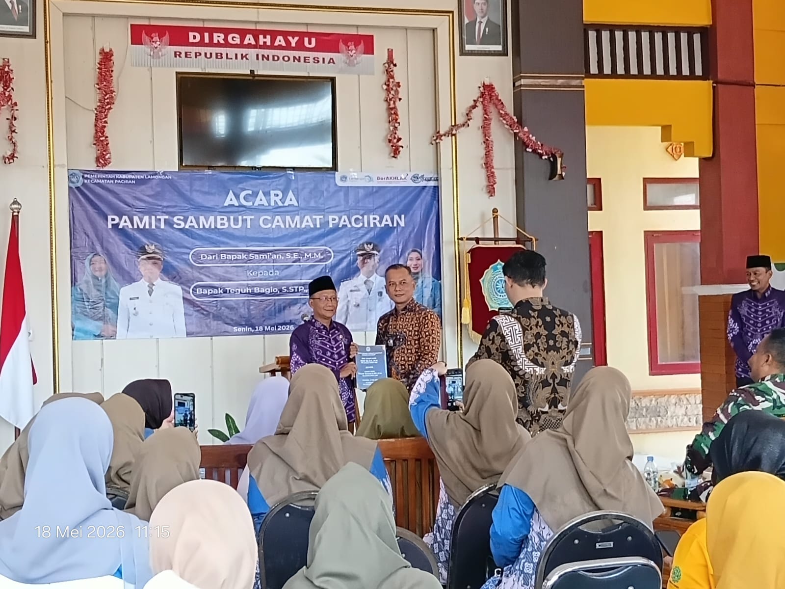 Foto: KENAL SAMBUT CAMAT MADURAN DENGAN CAMAT PACIRAN