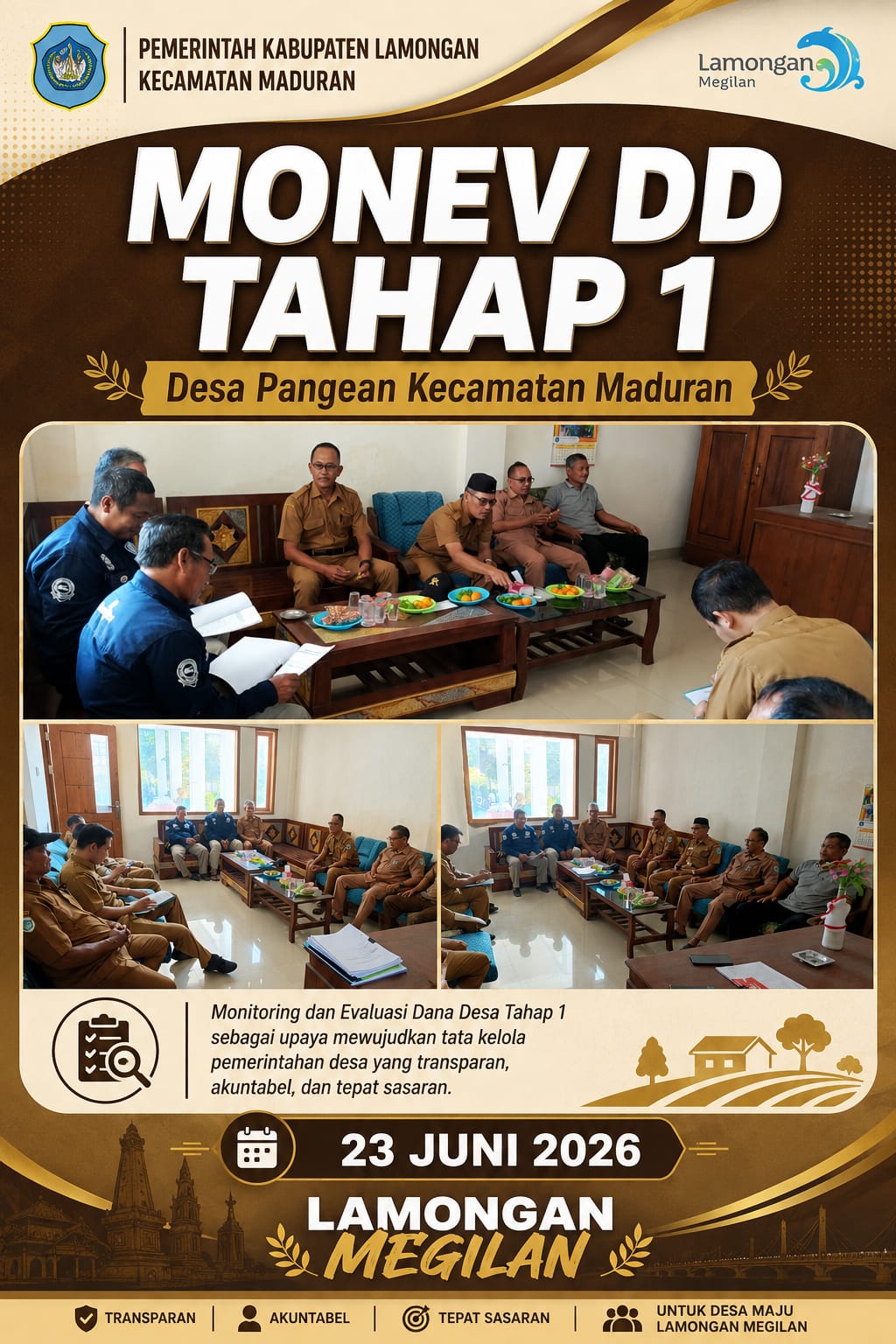 Foto: MONEV DD TAHAP 1 DESA PANGEAN KECAMATAN MADURAN