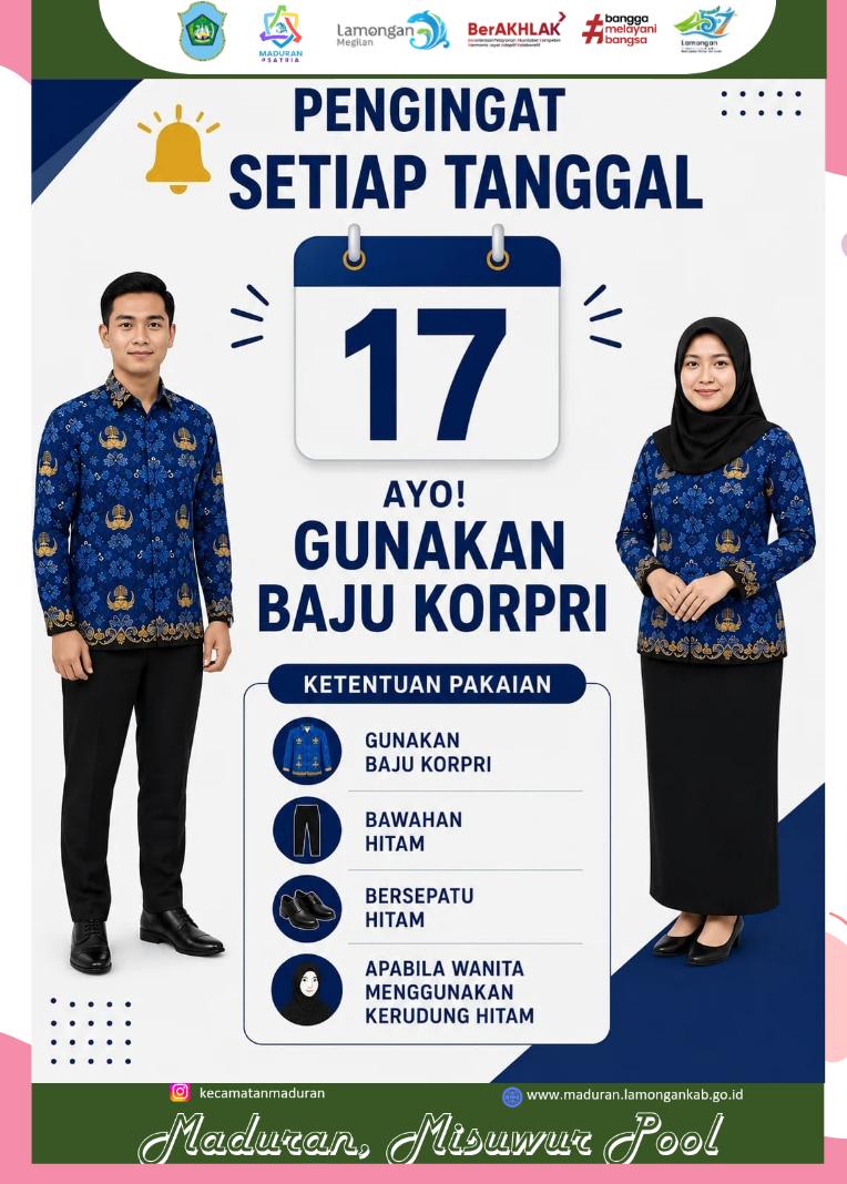 Foto: SETIAP TANGGAL 17 ASN HARUS MEMAKAI KORPRI