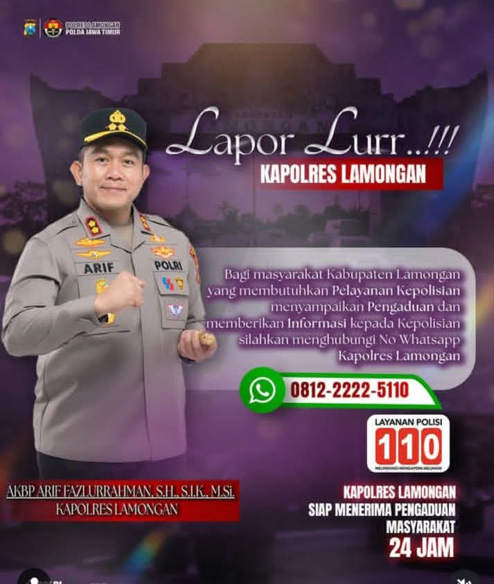 Foto: INFO DARI POLRES LAMONGAN UNTUK SEMUA MASYARAKAT