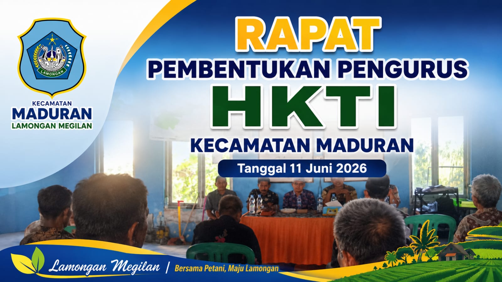 Foto: RAPAT PEMBENTUKAN PENGURUS HKTI KECAMATAN MADURAN
