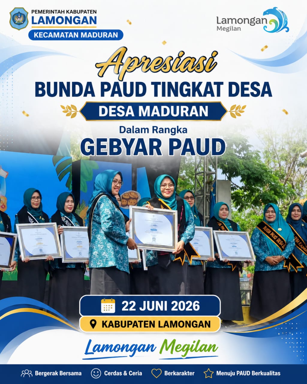 Foto: BUNDA PAUD DESA MADURAN MENDAPAT APRESIASI DARI BUNDA PAUD KABUPATEN LAMONGAN