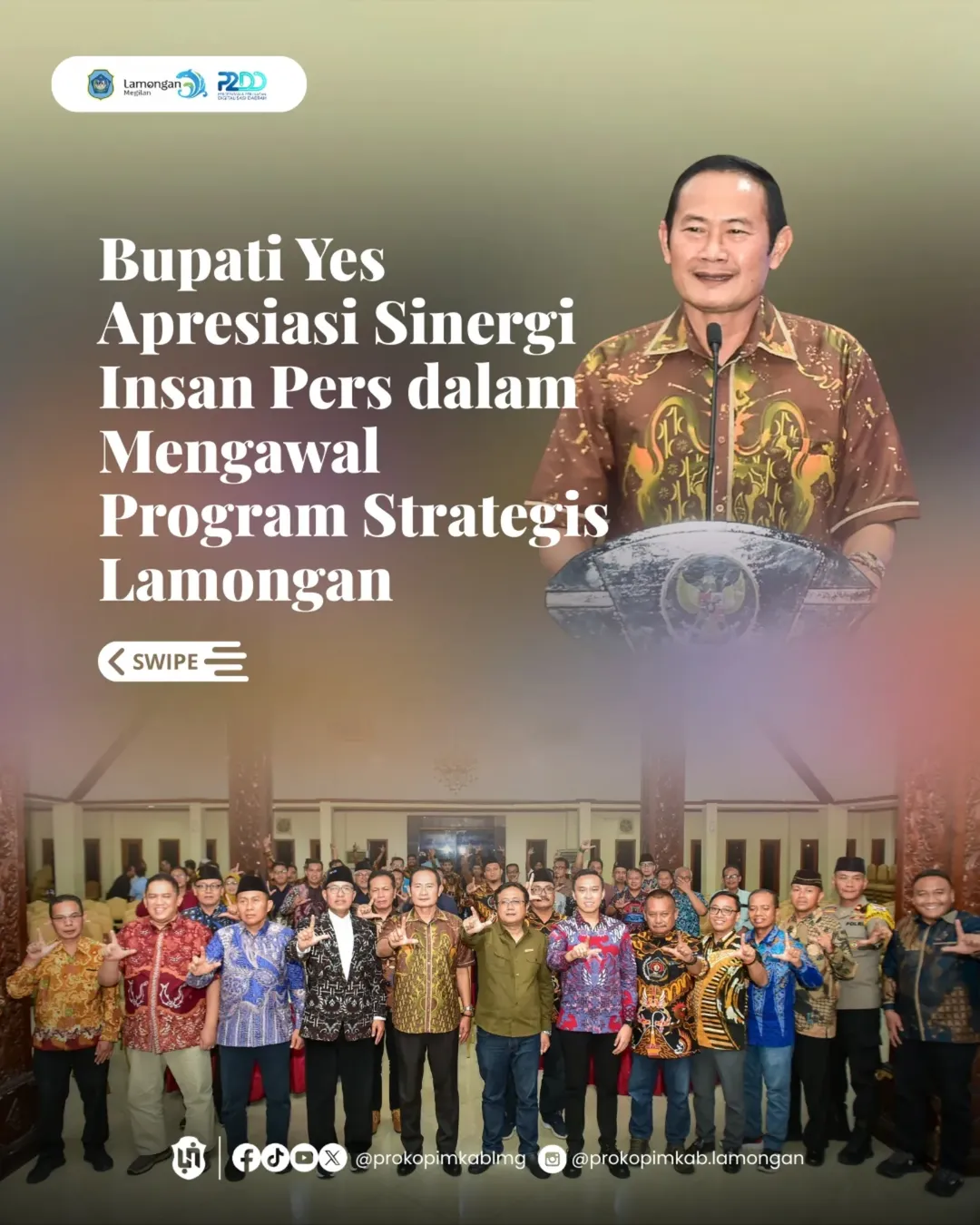 Foto: Bupati Yes Apresiasi Sinergi Insan Pers dalam Mengawal Program Strategis Lamongan