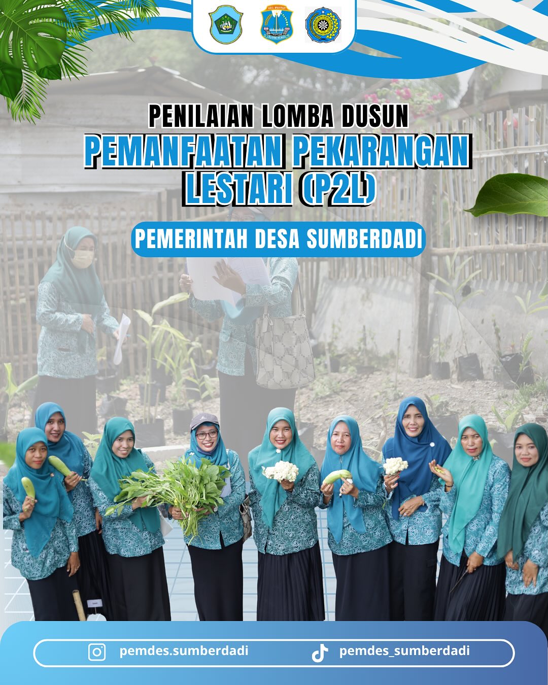 Foto: Penilaian Lomba Dusun Pemanfaatan Pekarangan Lestari (P2L) Desa Sumberdadi