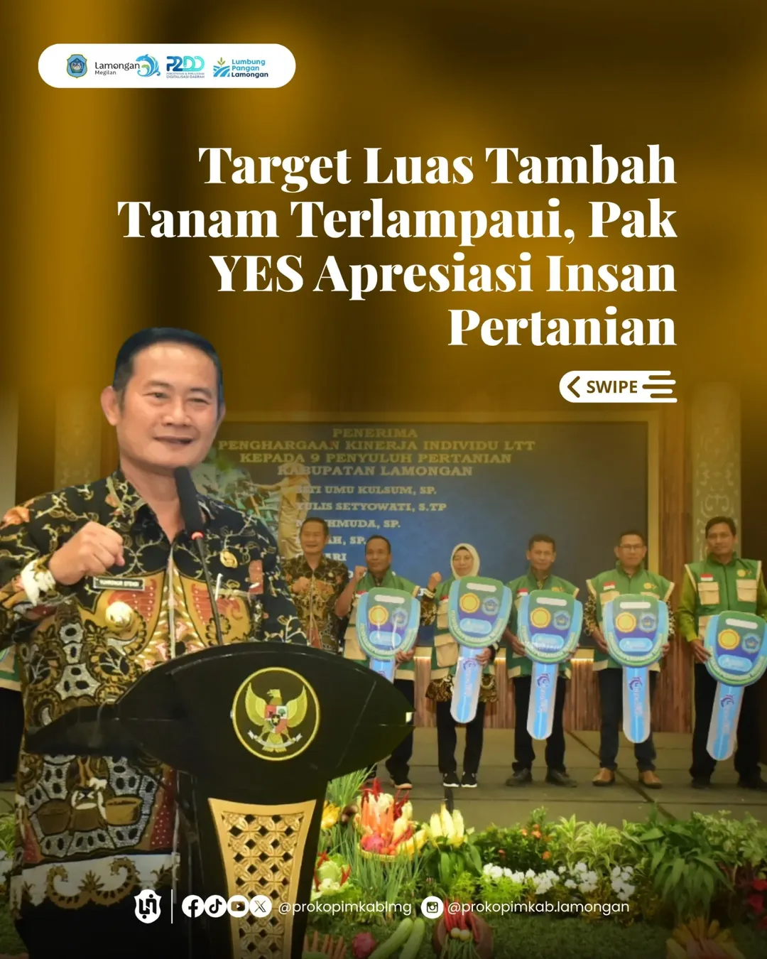 Foto: Target Luas Tambah Tanam Terlampaui, Pak YES Apresiasi Insan Pertanian