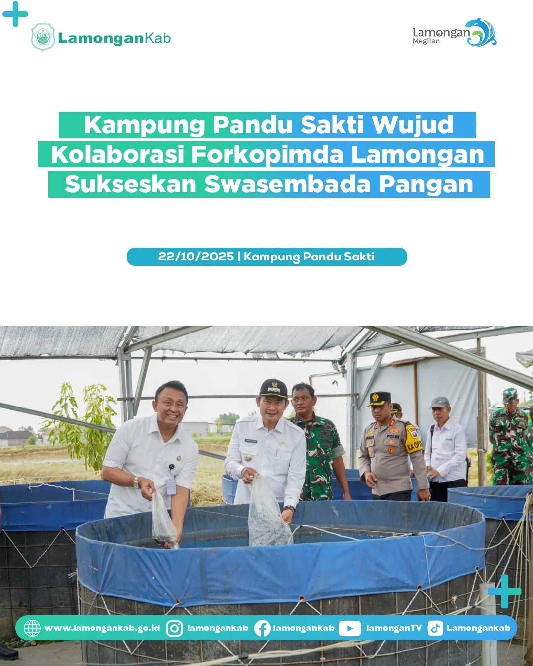 Foto: Kampung Pandu Sakti Wujud Kolaborasi Forkopimda Lamongan Sukseskan Swasembada Pangan