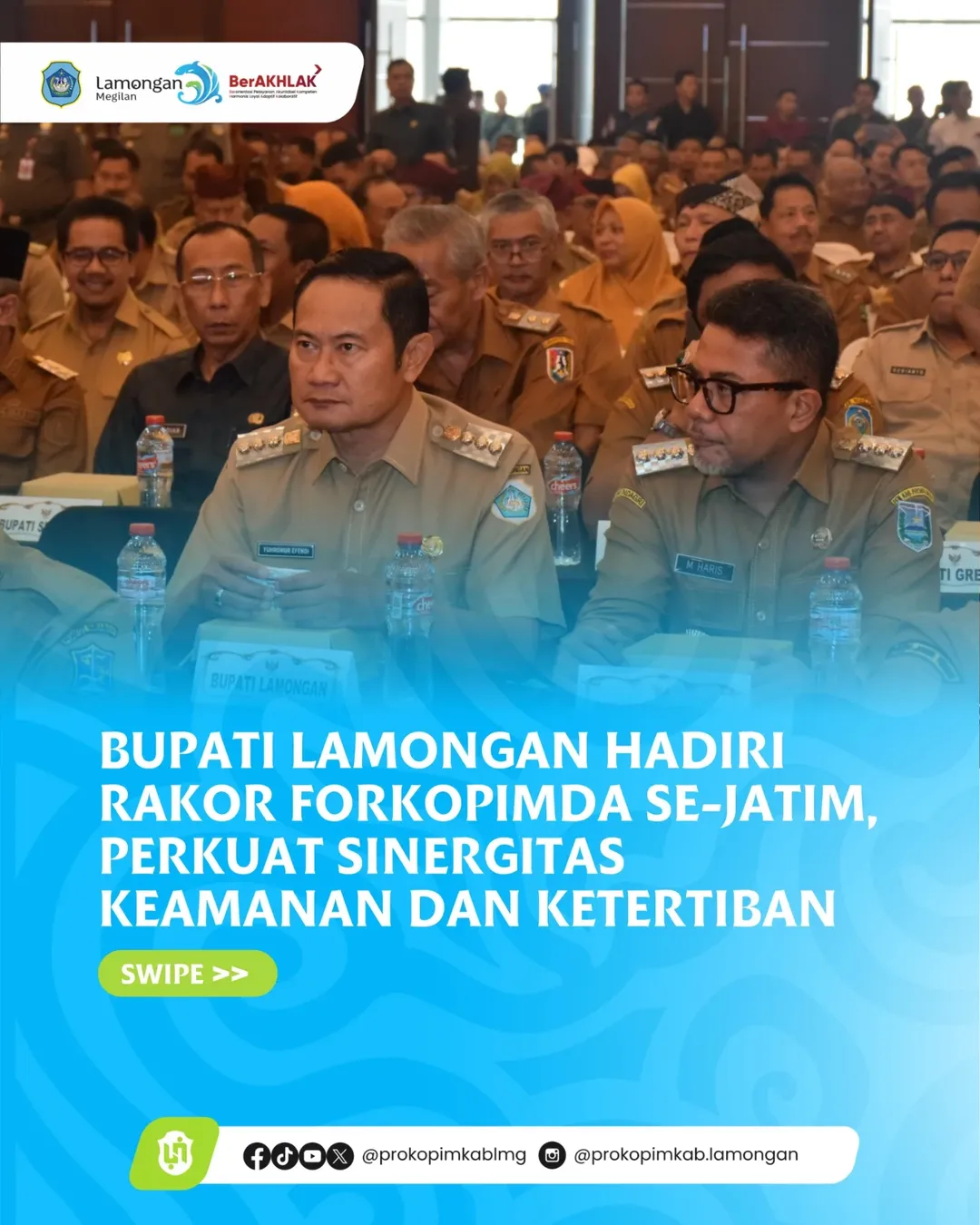 Foto: Bupati Lamongan Hadiri Rakor Forkopimda se-Jatim, Perkuat Sinergitas Keamanan dan Ketertiban