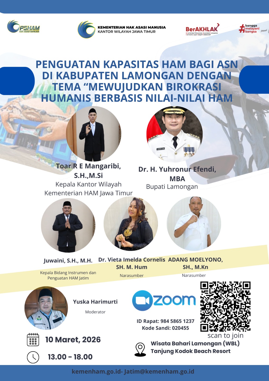 Foto: Ikutilah Zoom Meeting Penguatan Kapasitas HAM bagi ASN di Kabupaten Lamongan