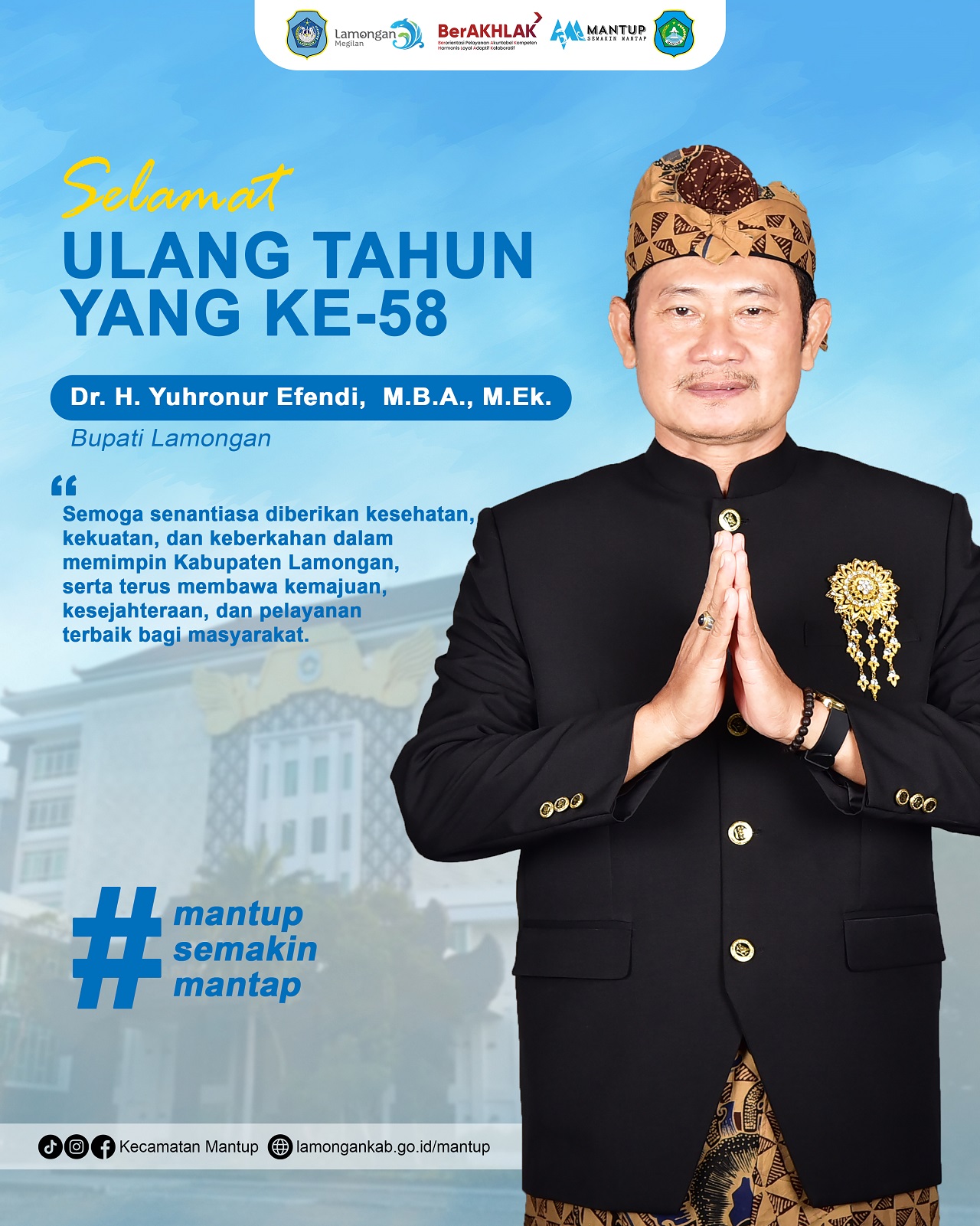 Foto: Selamat Ulang Tahun ke-58 Bupati Lamongan