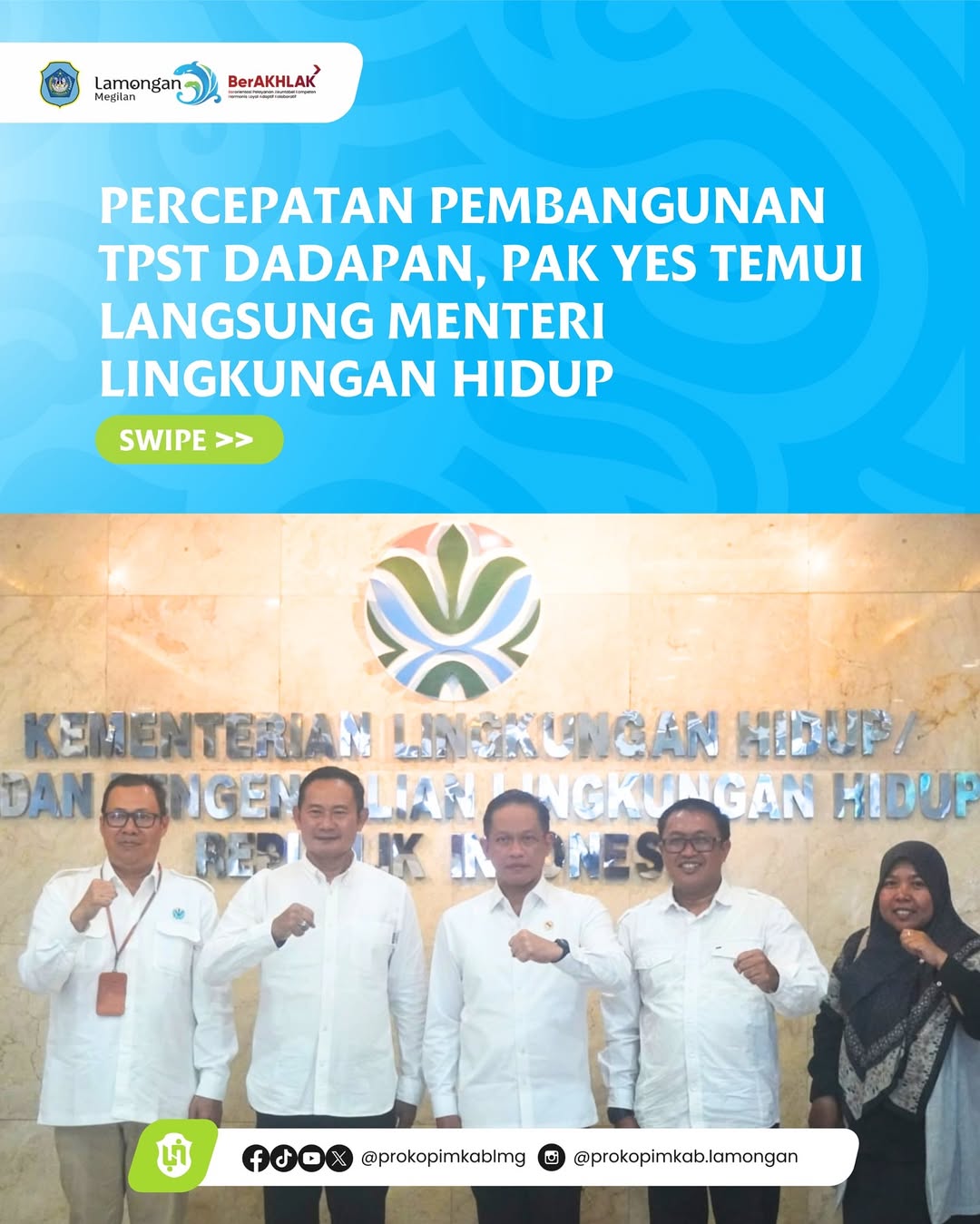 Foto: Percepatan Pembagunan TPST Dadapan, Pak Yes Temui Langsung Menteri Lingkungan Hidup