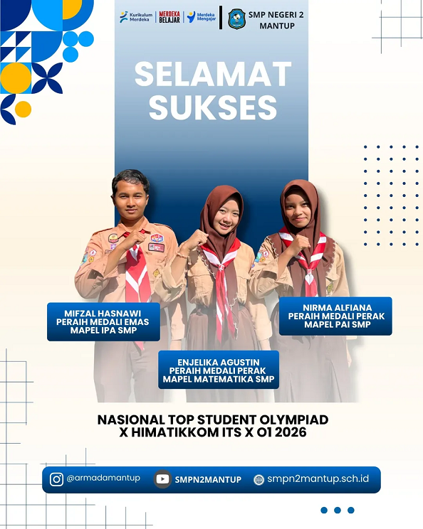 Foto: SELAMAT DAN SUKSES ATAS PRESTASI DALAM NASIONAL TOP STUDENT OLYMPIAD 2026
