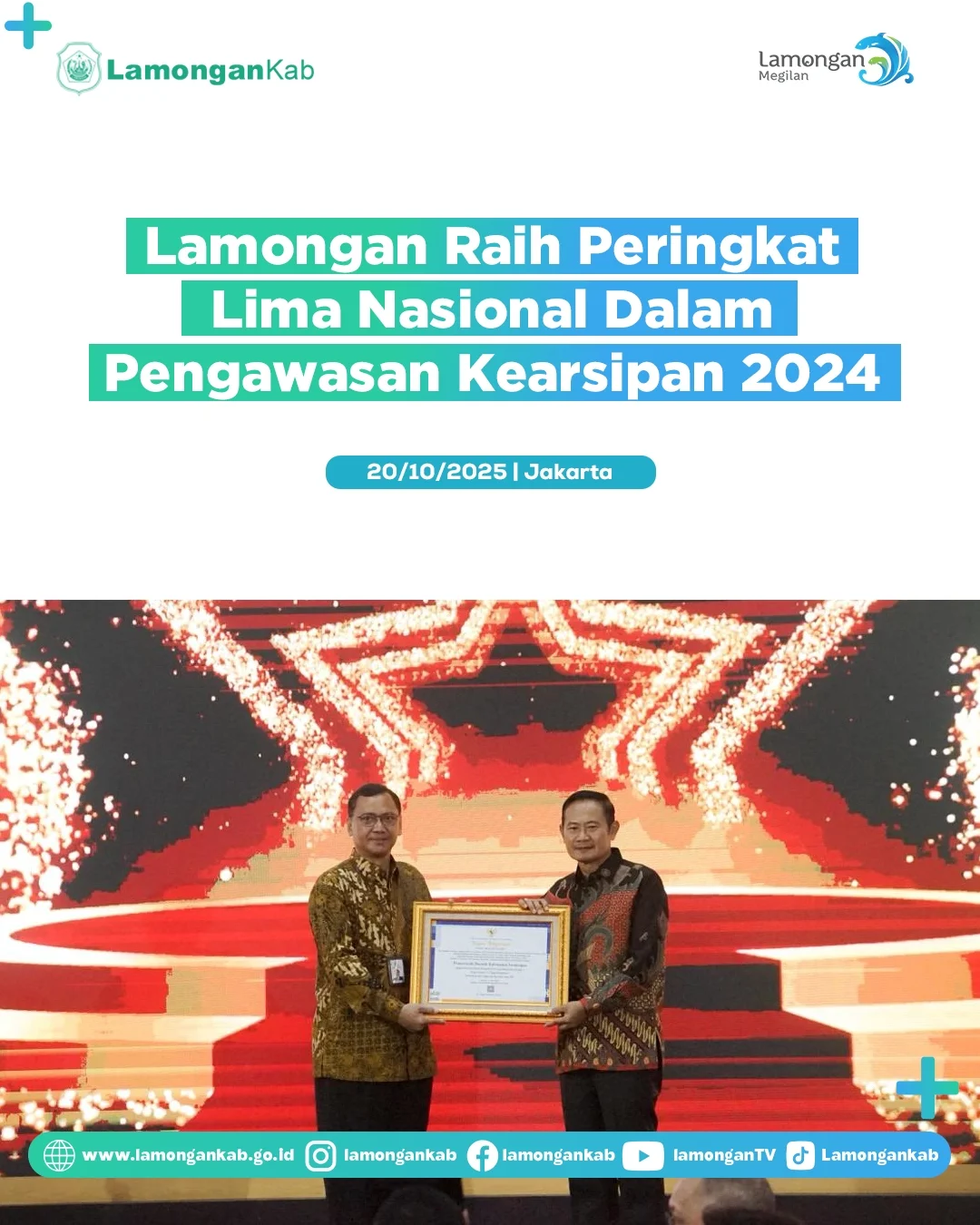Foto: Lamongan Raih Peringkat Lima Nasional Dalam Pengawasan Kearsipan 2024
