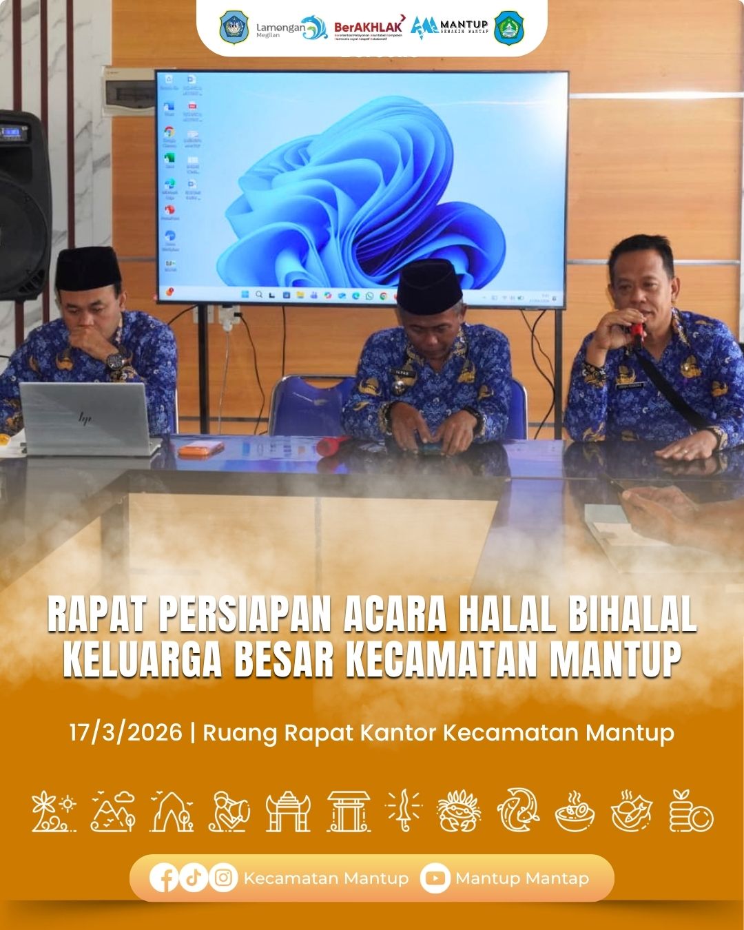 Foto: Rapat Persiapan Acara Halal Bihalal Keluarga Besar Kecamatan Mantup