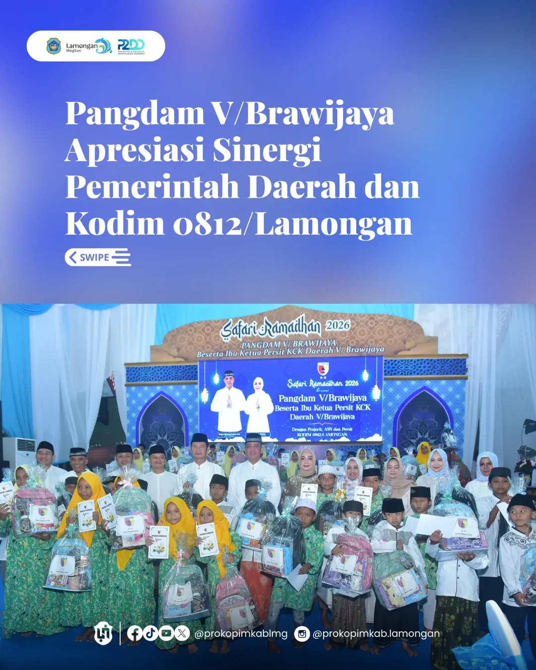 Foto: Pangdam V/Brawijaya Apresiasi Sinergi Pemerintah Daerah dan Kodim 0812/Lamongan