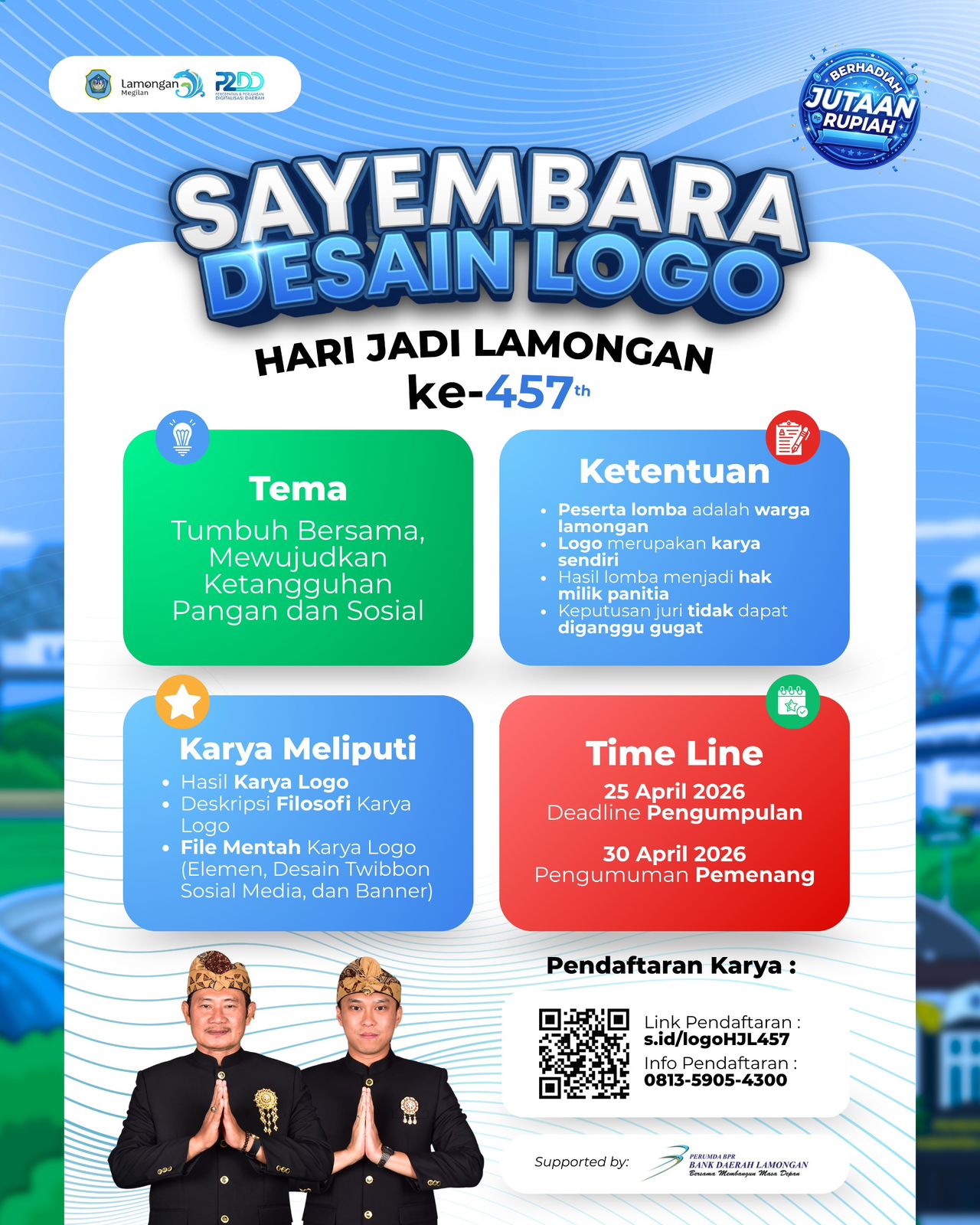 Foto: AYO IKUTI SAYEMBARA DESAIN LOGO HARI JADI LAMONGAN KE-457!