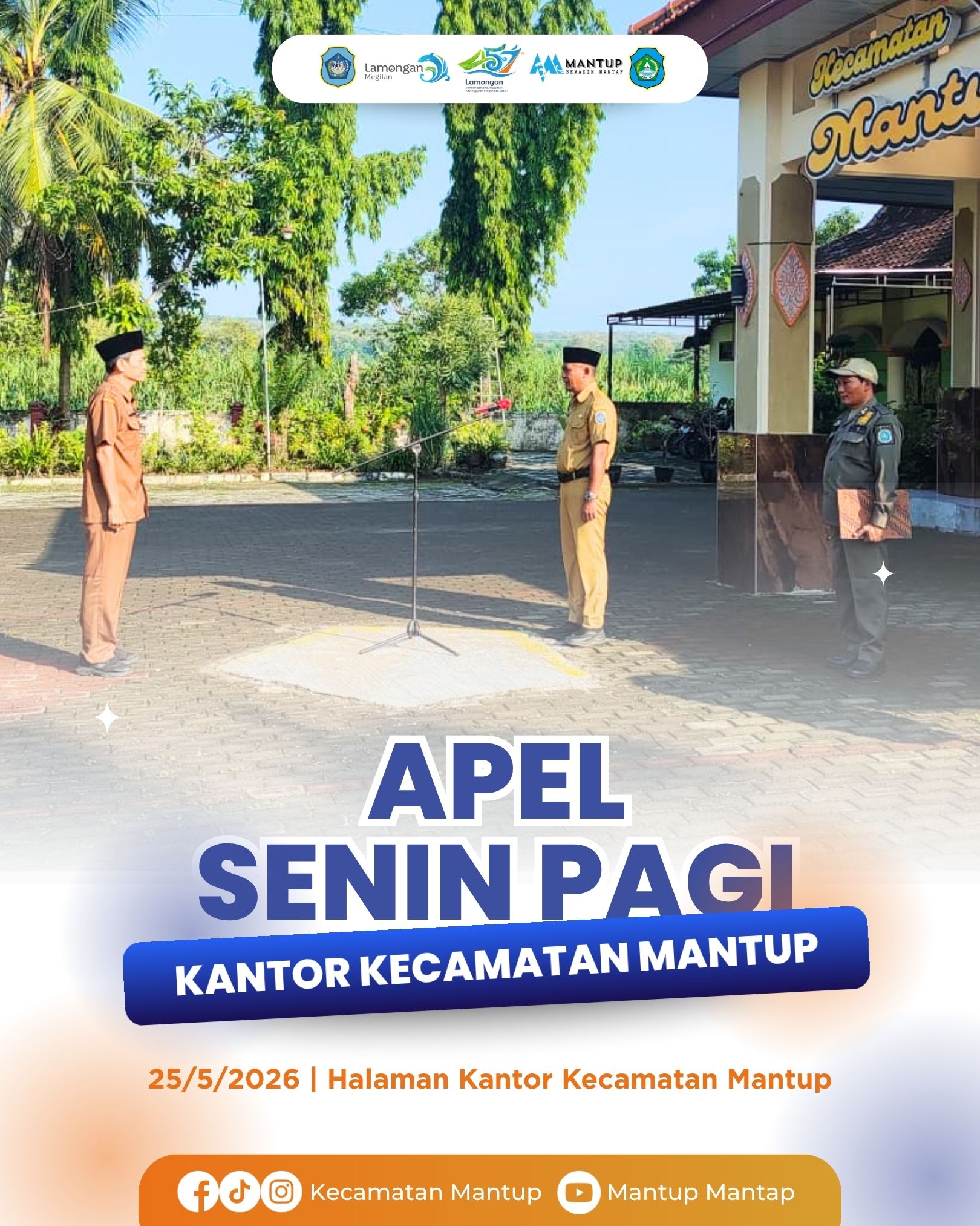 Foto: Apel Senin Pagi, Camat Mantup Tekankan Disiplin dan Profesionalisme ASN