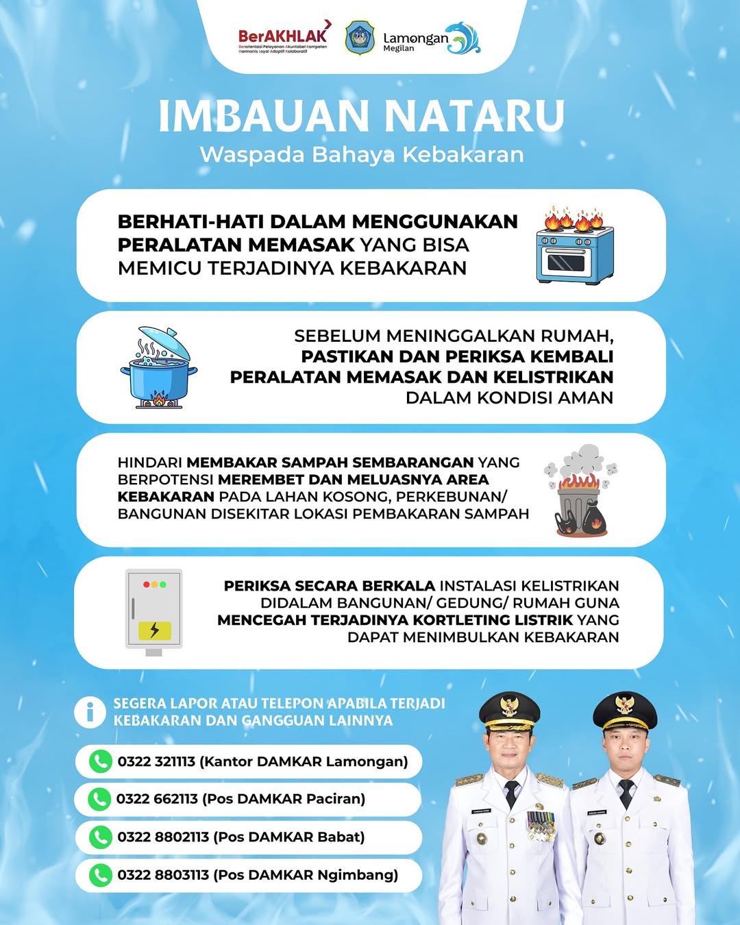 Foto: Imbauan NATARU, Waspada Bahaya Kebakaran