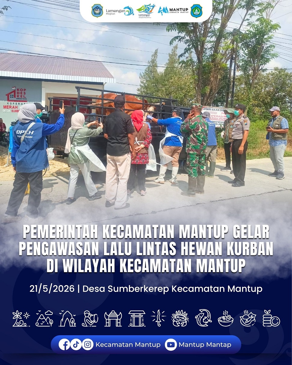 Pemerintah Kecamatan Mantup Gelar Pengawasan Lalu Lintas Hewan Kurban di Wilayah Kecamatan Mantup