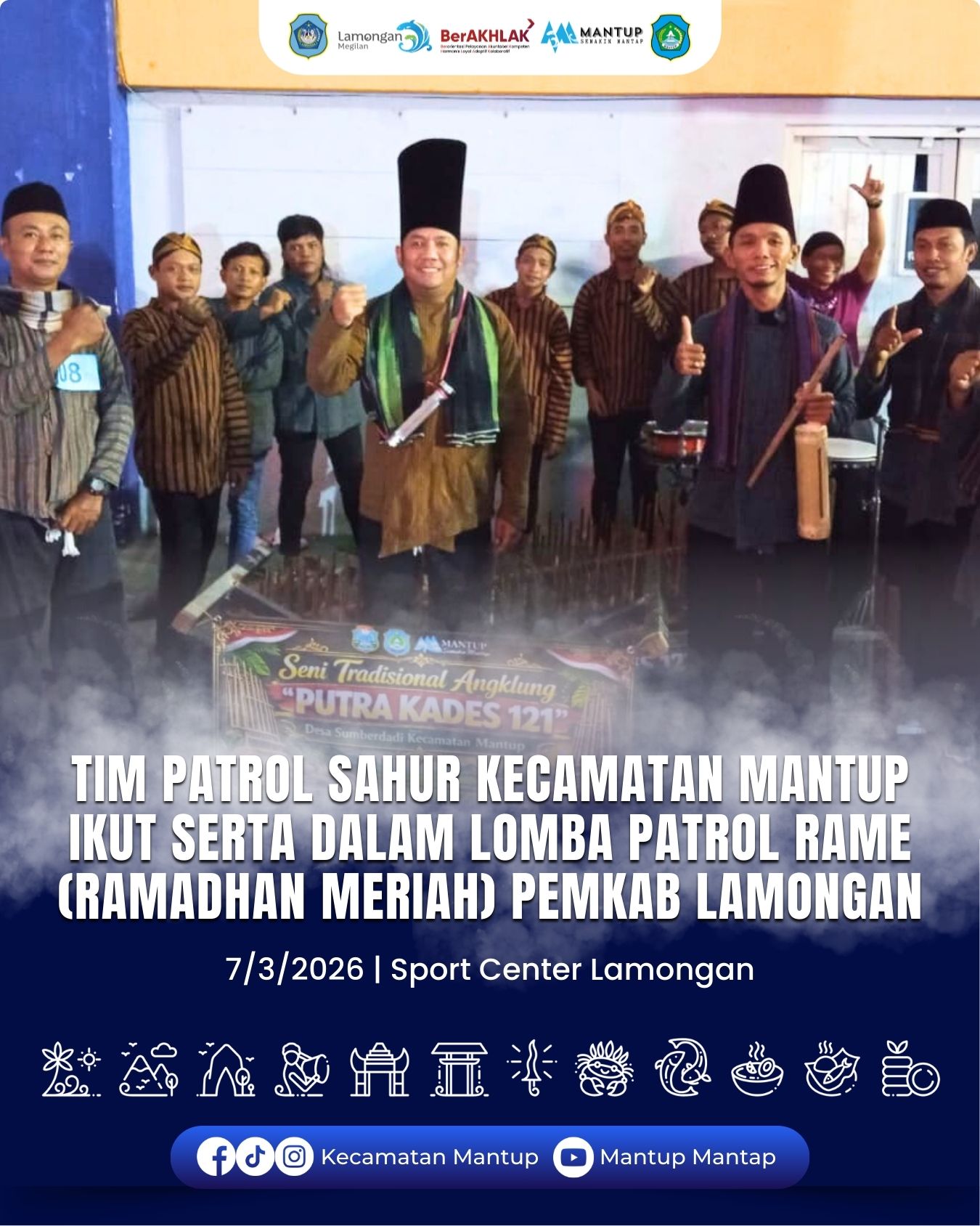 Foto: Tim Patrol Sahur Kecamatan Mantup Ikut Serta Dalam Lomba Patrol RAME (Ramadhan Meriah) Pemkab Lamongan