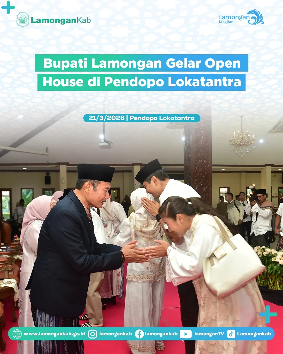 Foto: Bupati Lamongan Gelar Open House di Pendopo Lokatantra
