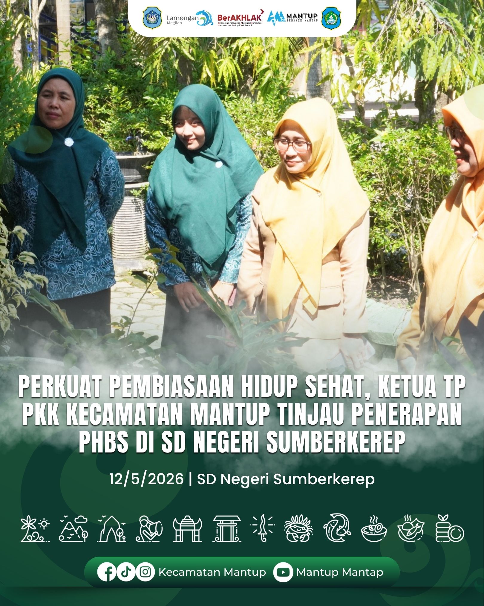 Foto: Perkuat Pembiasaan Hidup Sehat, Ketua TP PKK Kecamatan Mantup Tinjau Penerapan PHBS di SD Negeri Sumberkerep