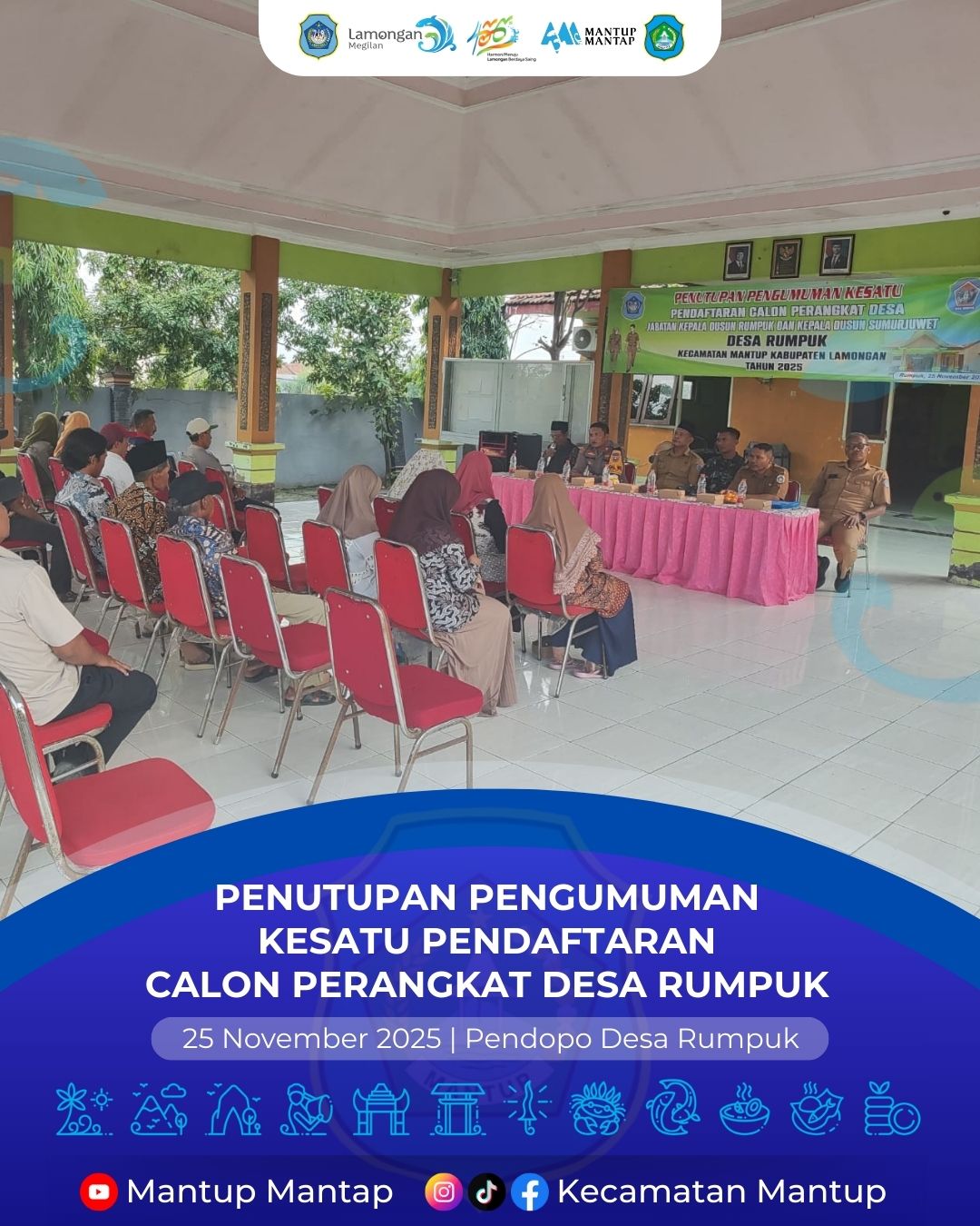 Foto: Penutupan Pengumuman Kesatu Pendaftaran Calon Perangkat Desa Rumpuk
