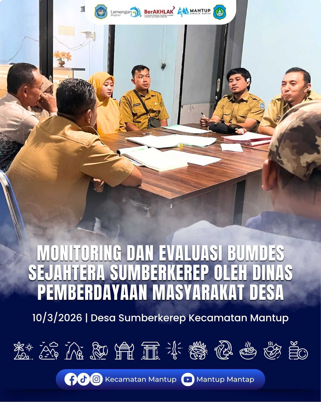 Foto: Monitoring dan Evaluasi BUMDes Sejahtera Sumberkerep Oleh Dinas Pemberdayaan Masyarakat Desa