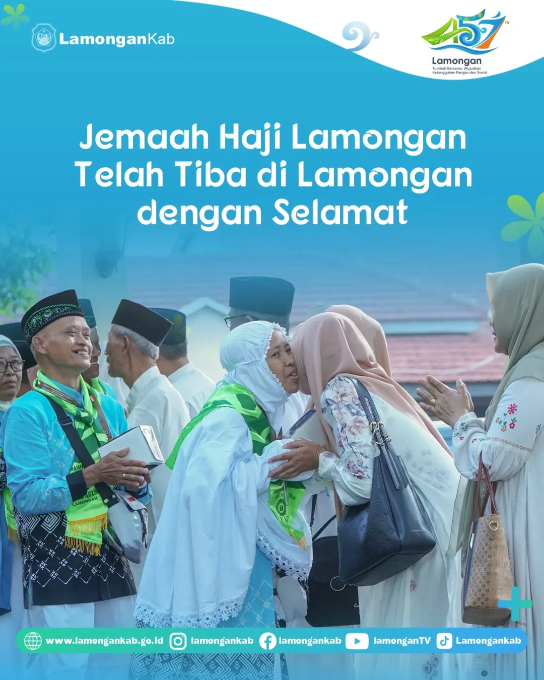 Foto: Jemaah Haji Lamongan Telah Tiba di Lamongan dengan Selamat