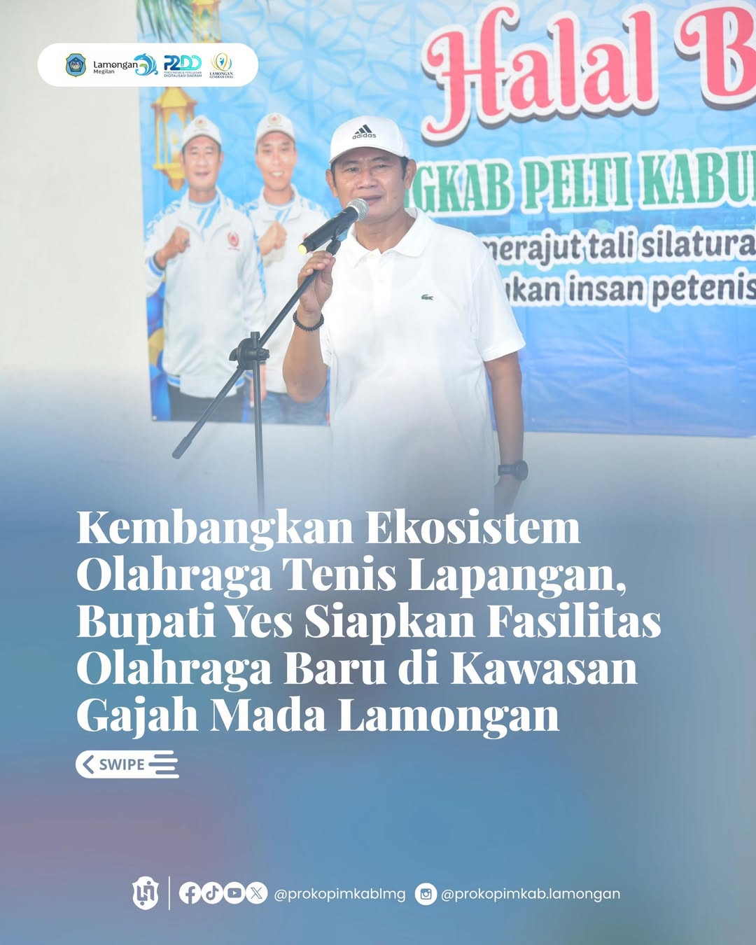 Foto: Kembangkan Ekosistem Olahraga Tenis Lapangan, Bupati Yes Siapkan Fasilitas Olahraga Baru di Kawasan Gajah Mada Lamongan