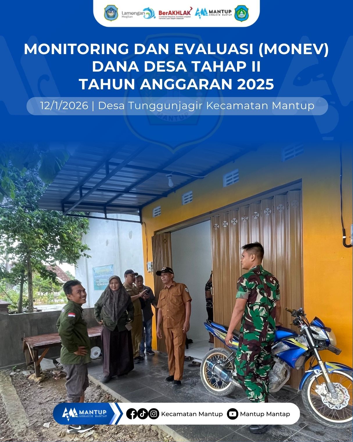 Foto: Monev Dana Desa Tahap II Tahun Anggaran 2025 di Desa Tunggunjagir Kecamatan Mantup