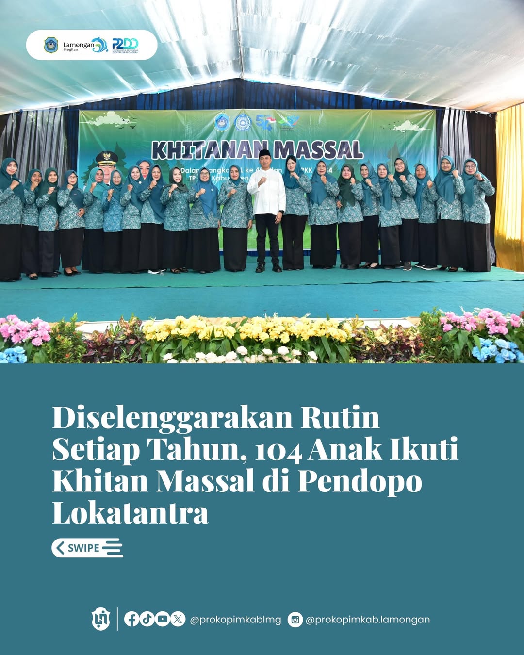 Foto: Diselenggarakan Rutin Setiap Tahun, 104 Anak Ikuti Khitan Massal di Pendopo Lokatantra