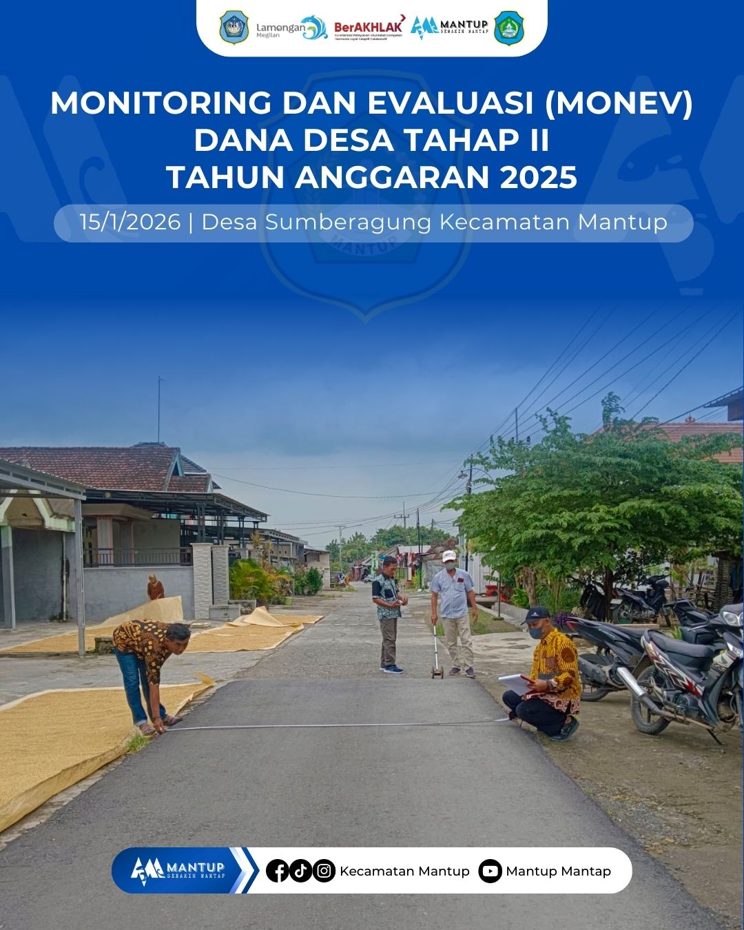 Foto: Monev Dana Desa Tahap II Tahun Anggaran 2025 di Desa Sumberagung Kecamatan Mantup