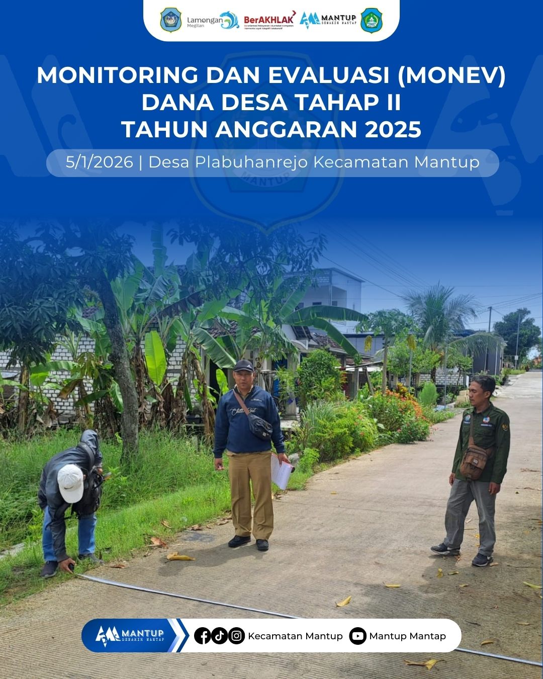 Foto: Monev Dana Desa Tahap II Tahun Anggaran 2025 di Desa Plabuhanrejo Kecamatan Mantup