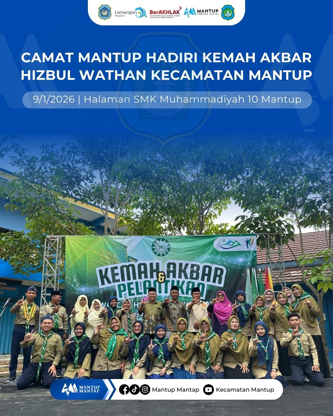 Foto: Camat Mantup Hadiri Kemah Akbar Hizbul Wathan Kecamatan Mantup