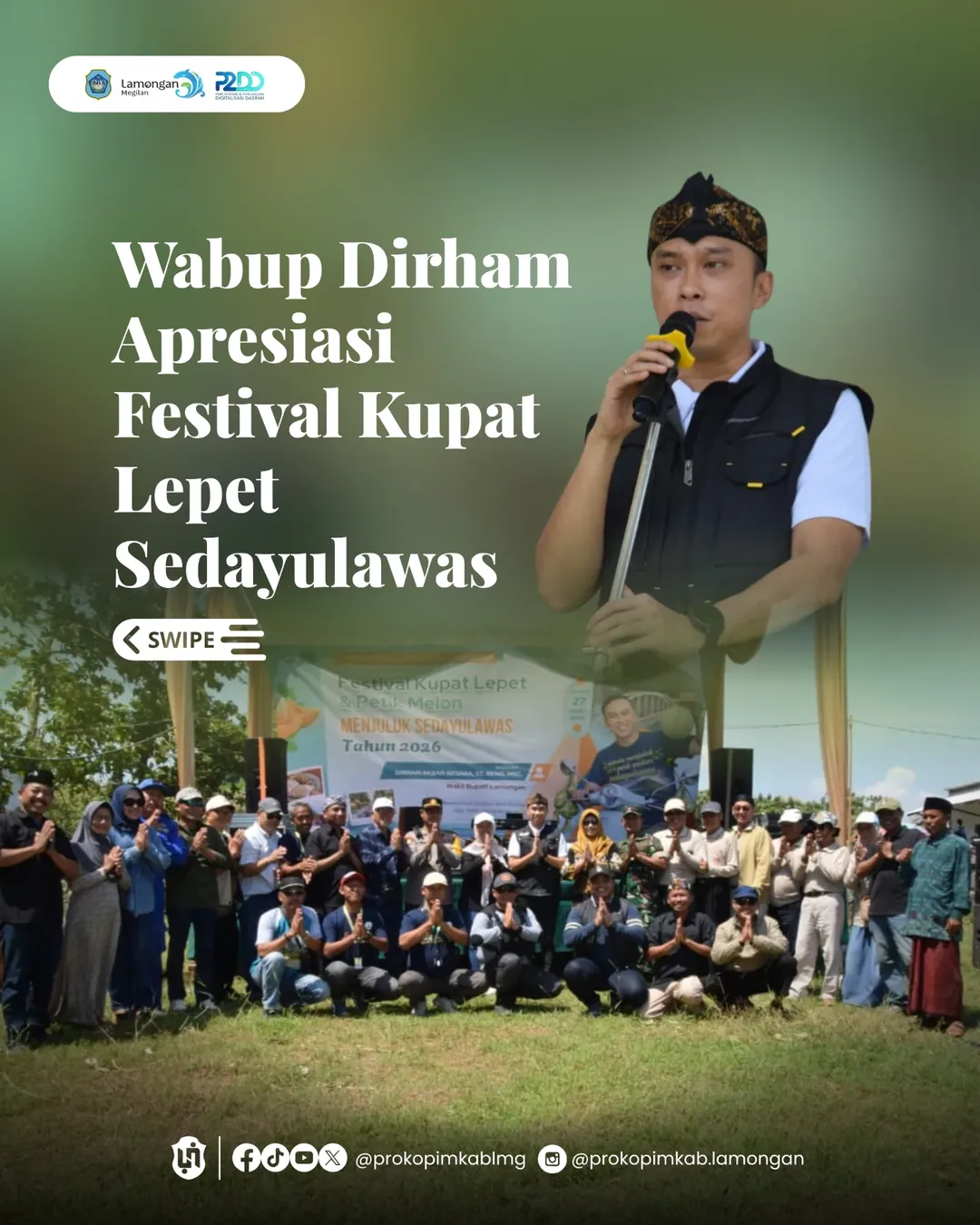 Foto: Wabup Dirham Apresiasi Festival Kupat Lepet Sedayulawas