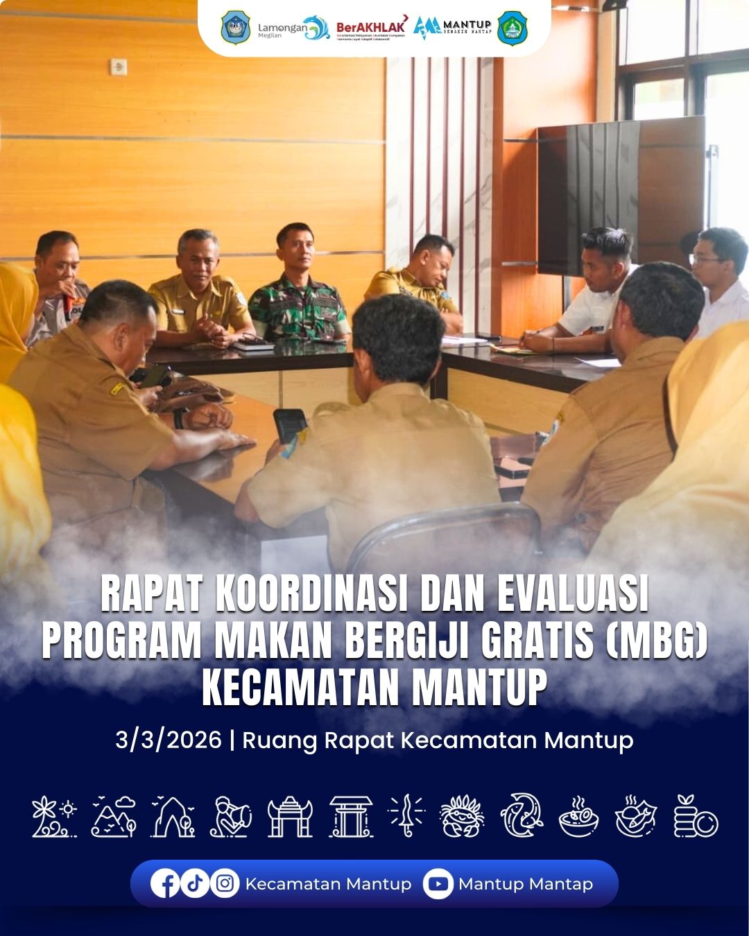 Foto: Rapat Koordinasi dan Evaluasi Program Makan Bergiji Gratis (MBG) Kecamatan Mantup