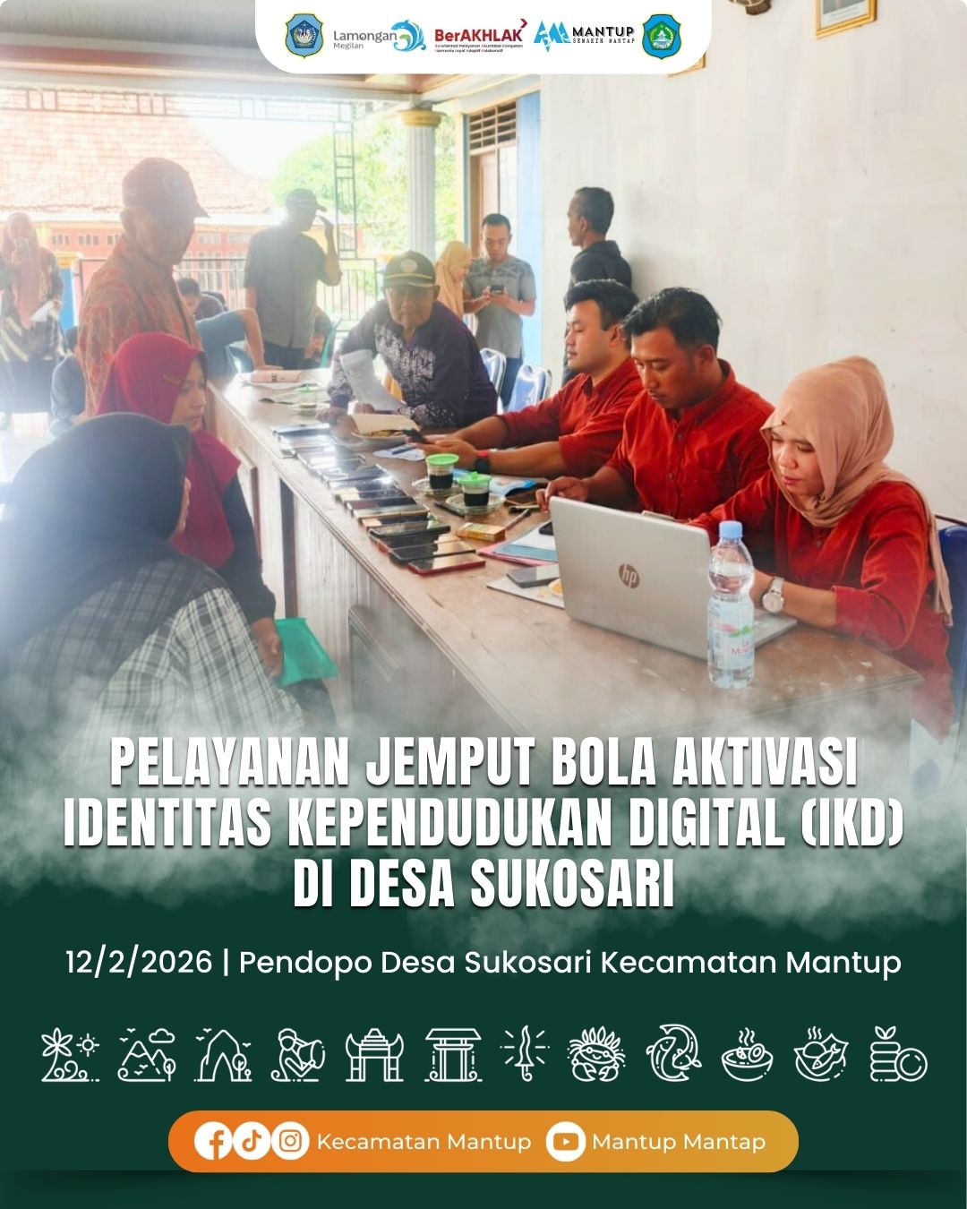 Foto: Pelayanan Jemput Bola Aktivasi Identitas Kependudukan Digital (IKD) di Desa Sukosari