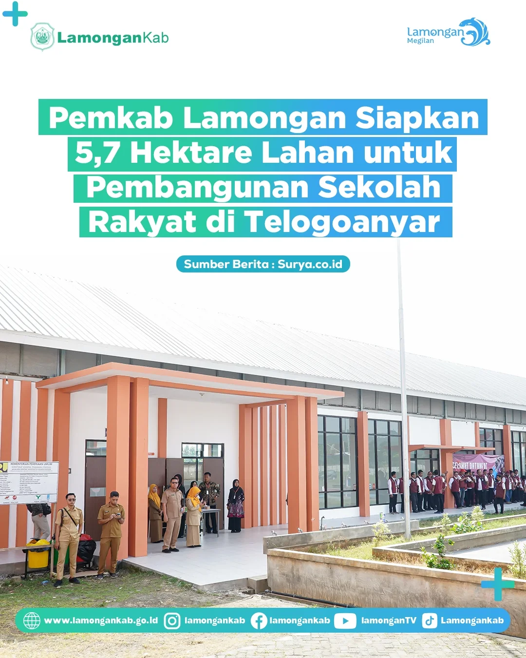 Foto: Pemkab Lamongan Siapkan 5,7 Hektar Lahan Untuk Pembangunan Sekolah Rakyat di Tlogoanyar