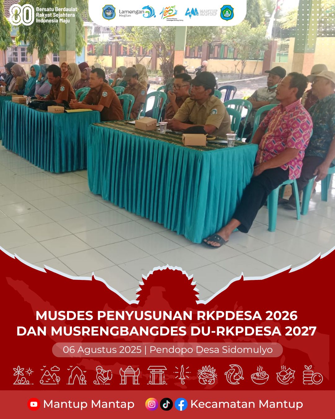 Foto: Musdes Penyusunan RKPDesa 2026 dan Musrenbangdes DU-RKPDesa 2027 di Desa Sidomulyo