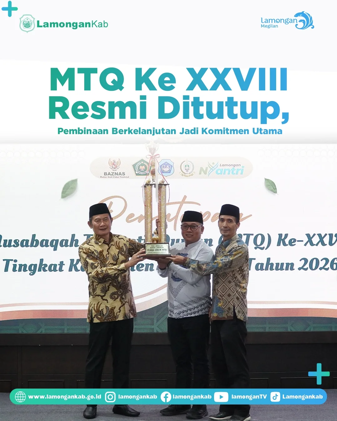 Foto: MTQ XXVIII Resmi Ditutup, Pembinaan Berkelanjutan Jadi Komitmen Utama