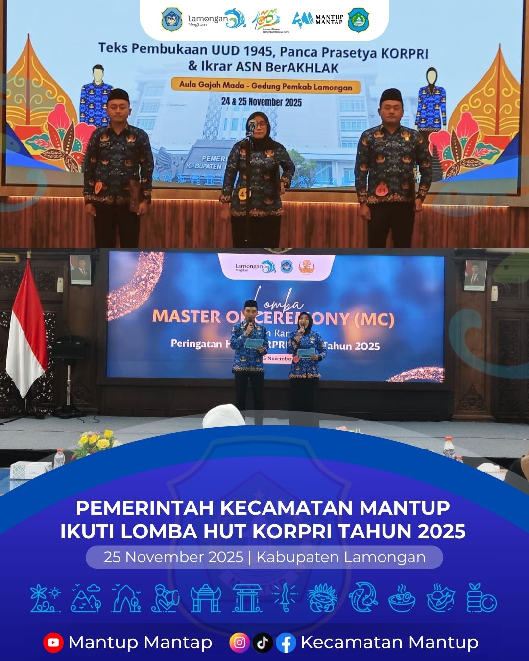 Foto: Pemerintah Kecamatan Mantup Berpartisipasi dalam Lomba HUT KORPRI Tahun 2025