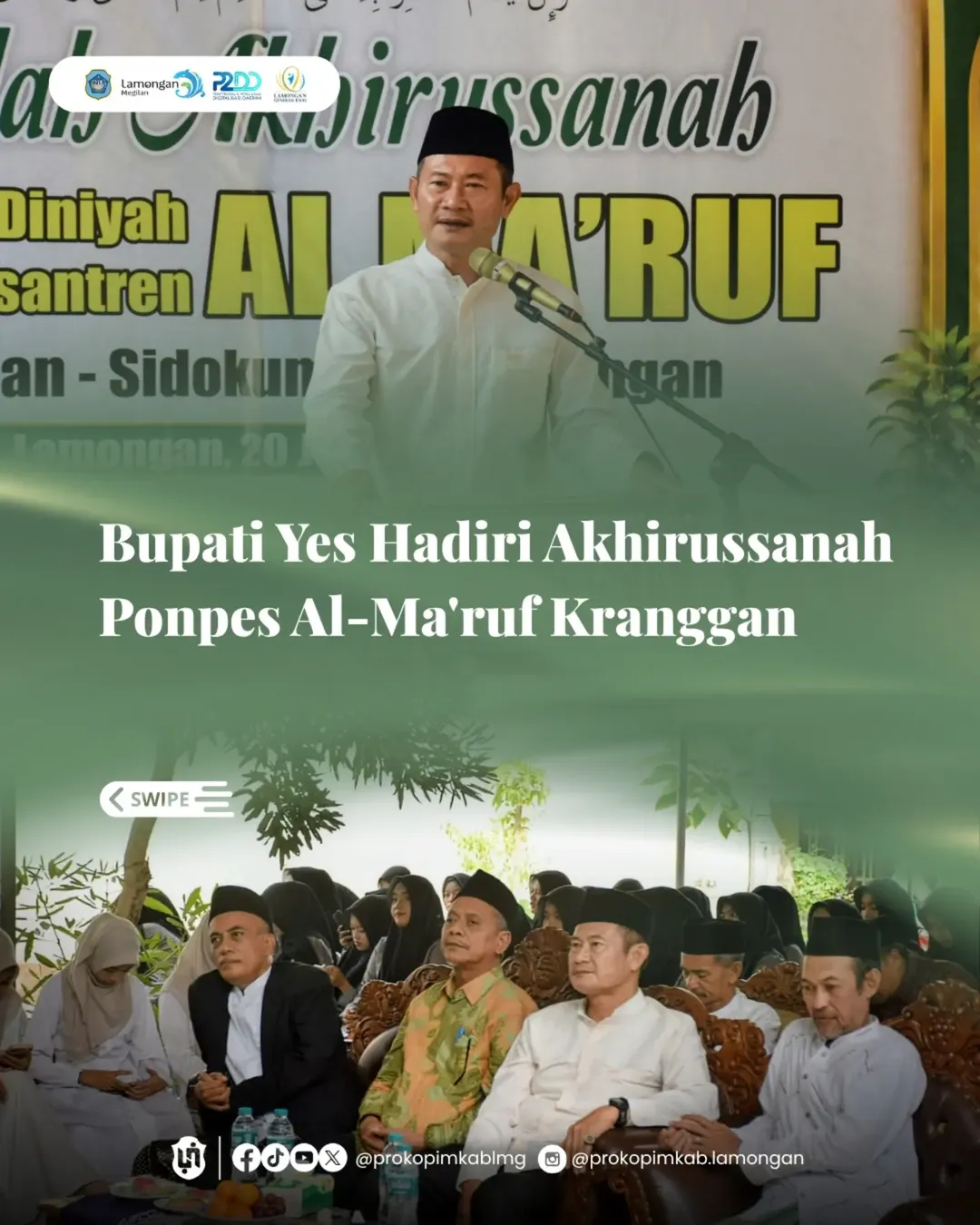 Foto: Bupati Yes Hadiri Akhirussanah Ponpes Al-Ma'ruf Kranggan