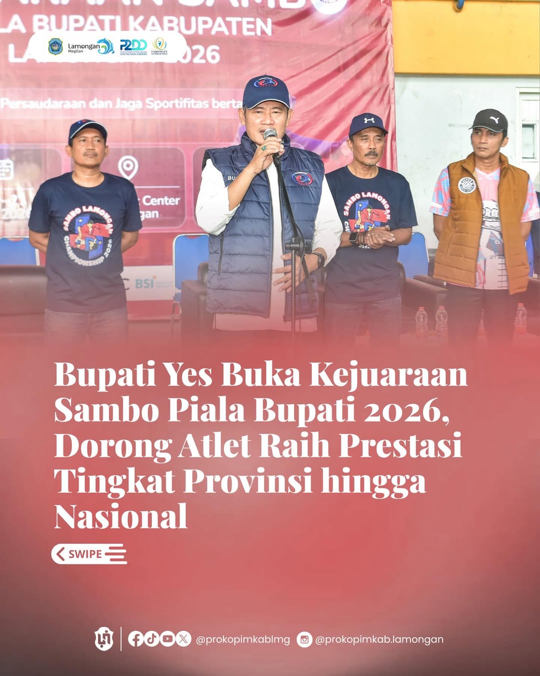 Foto: Bupati Yes Buka Kejuaraan Sambo Piala Bupati 2026, Dorong Atlet Raih Prestasi Tingkat Provinsi hingga Nasional