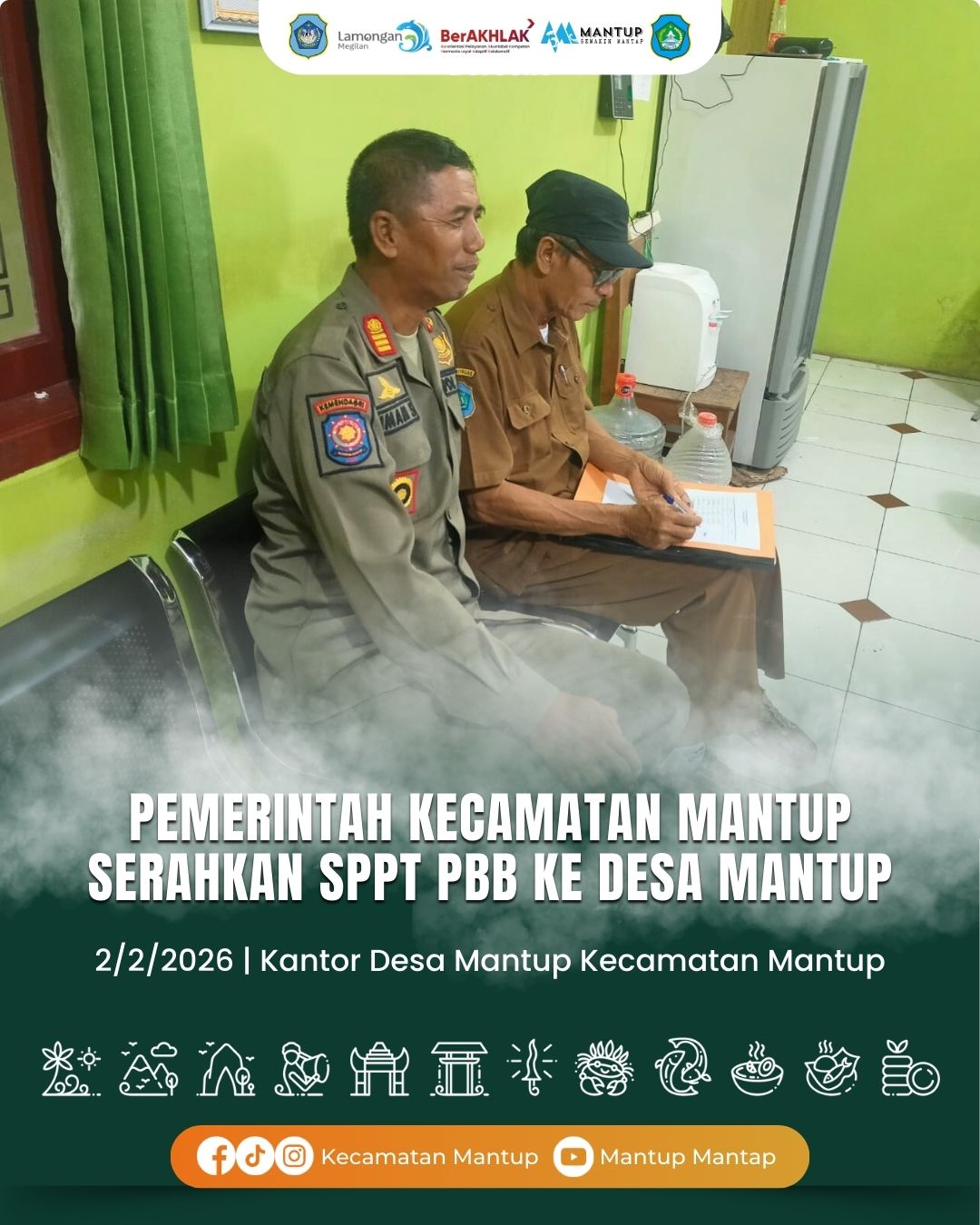 Foto: Pemerintah Kecamatan Mantup Serahkan SPPT PBB ke Desa Mantup
