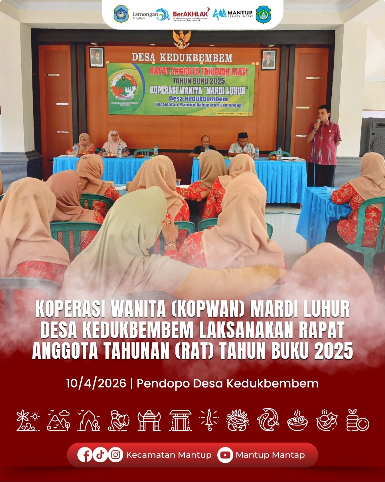 Foto: Koperasi Wanita (Kopwan) Mardi Luhur Desa Kedukbembem Laksanakan Rapat Anggota Tahunan (RAT) Tahun Buku 2025