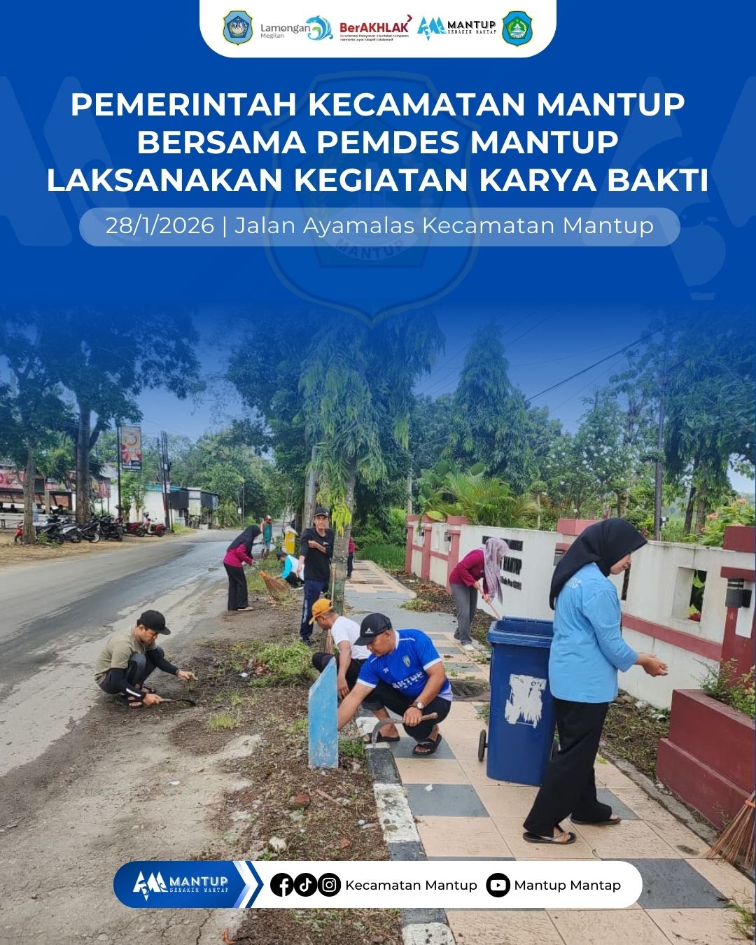 Foto: Pemerintah Kecamatan Mantup Bersama Pemdes Mantup Laksanakan Kegiatan Karya Bakti